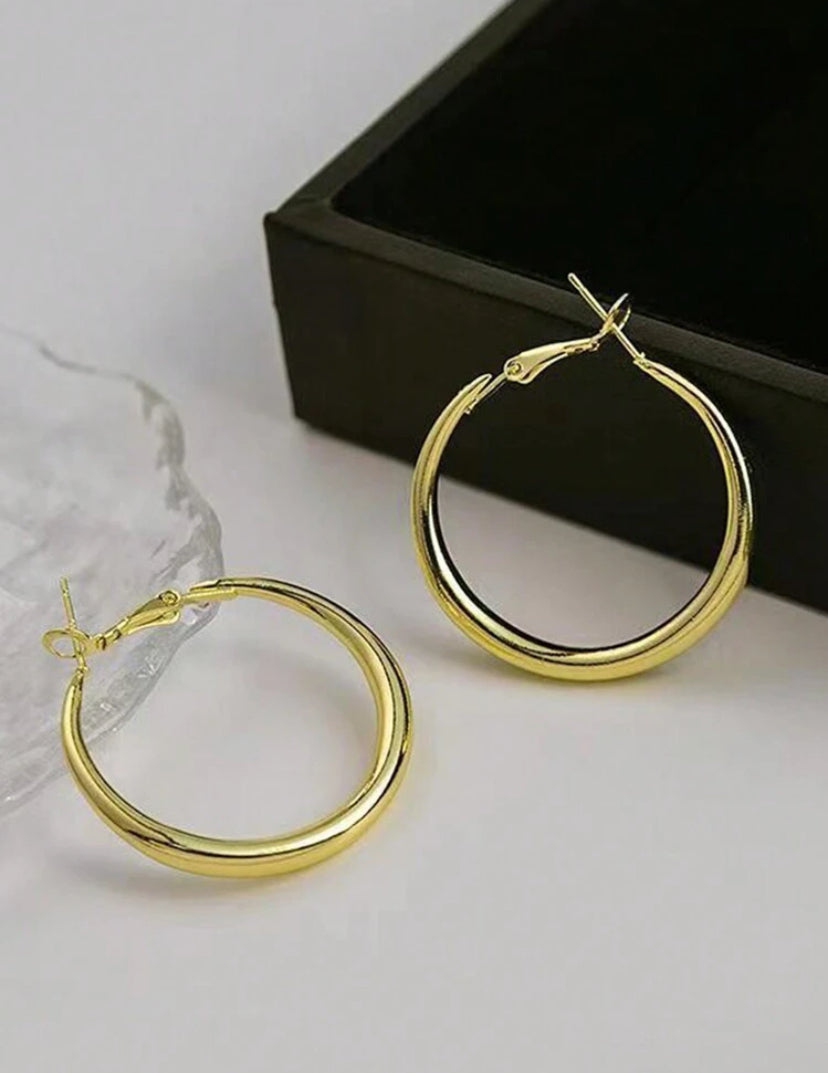 Gold Minimalist Hoops