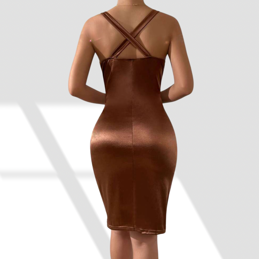 Melanin Drop Ruched Dress