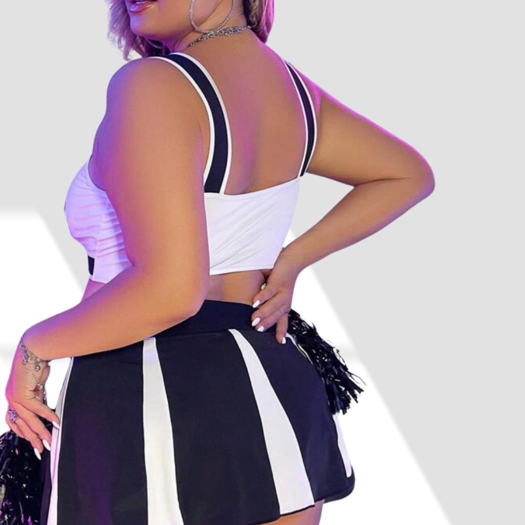 Plus Cheerleader Halloween Customer 2 Piece Set