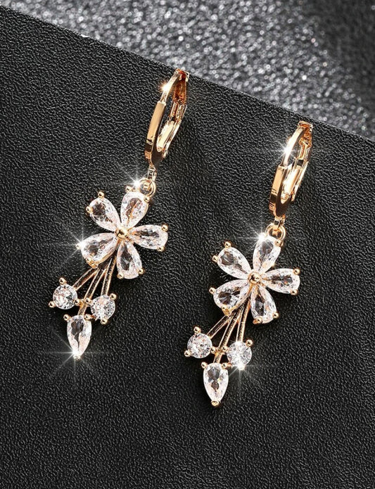 Small Flower Drop Earrings