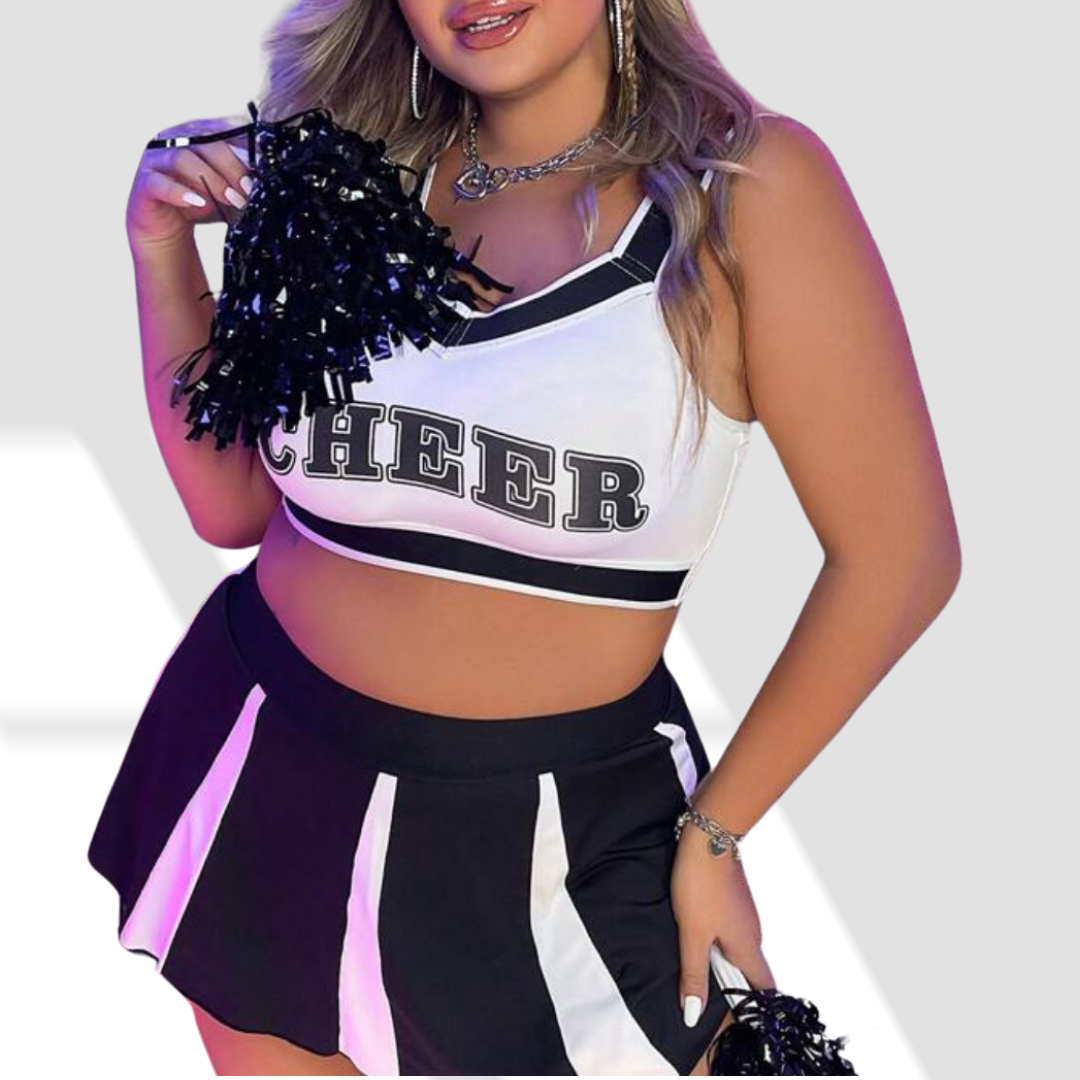 Plus Cheerleader Halloween Customer 2 Piece Set