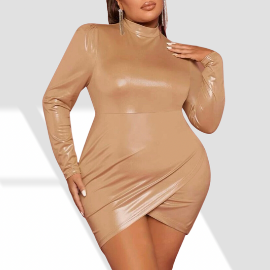 Caramel Glazed Plus Dress