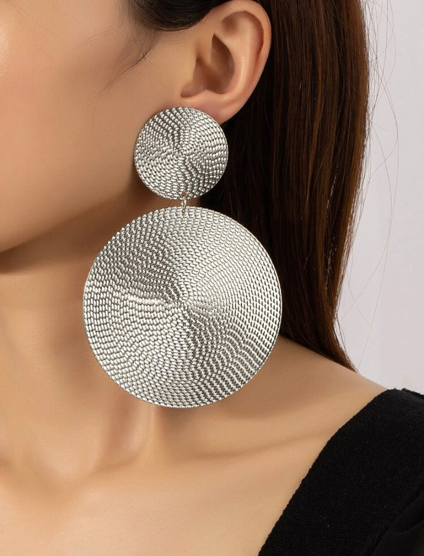 Round Drop Earrings