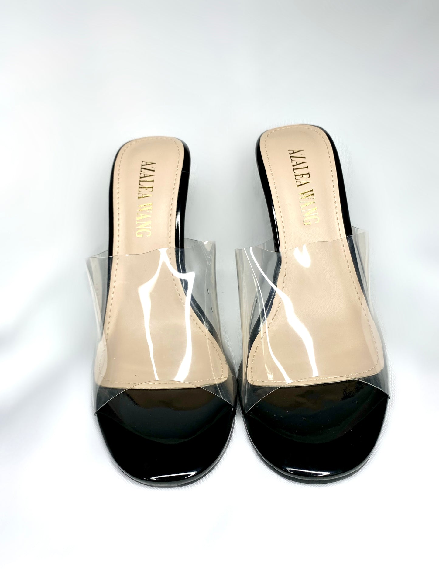 Clear Mules Chunky Heels